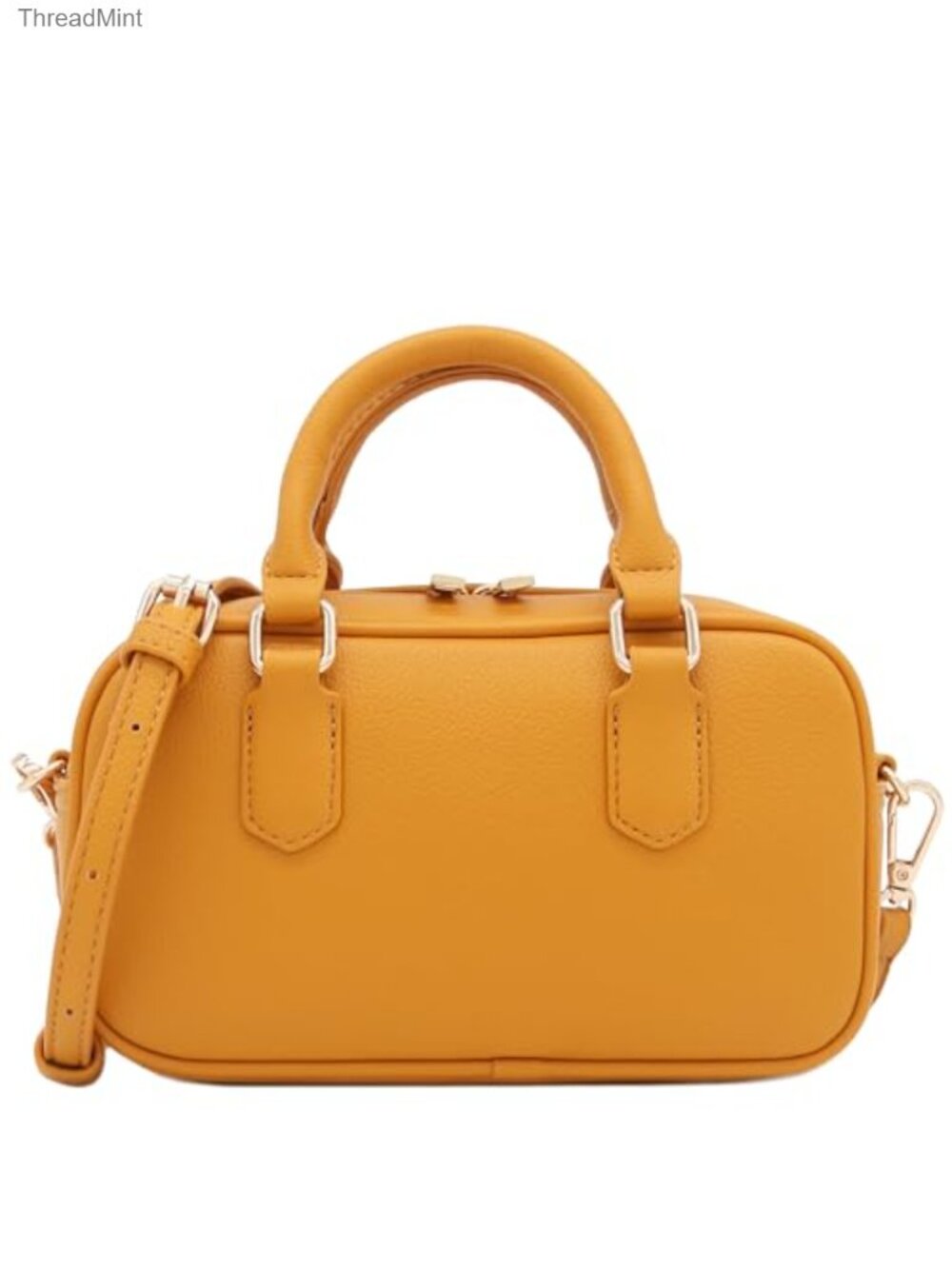Mini PU Leather Satchel Purse Top Handle Crossbody Bag Zipper